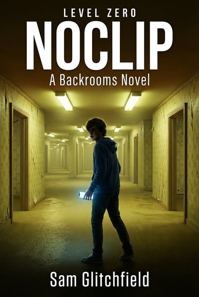 The cover for the book 'Noclip' by Sam Glitchfield